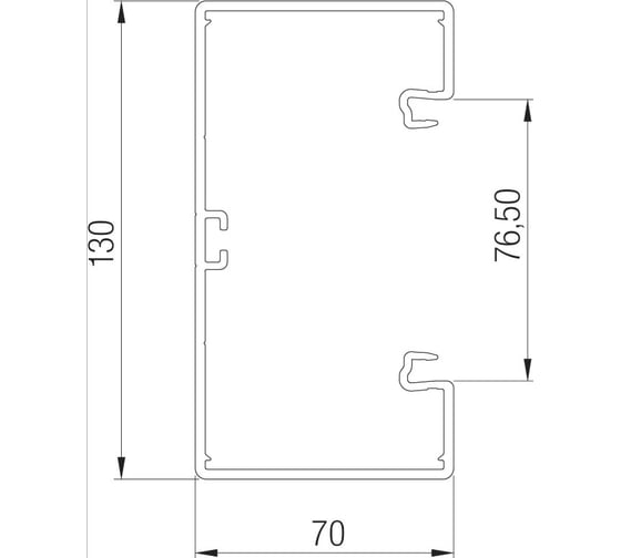 Кабельный канал OBO Bettermann Rapid 80, 70x130x2000 мм (без крышки) ПВХ, белый 6274500