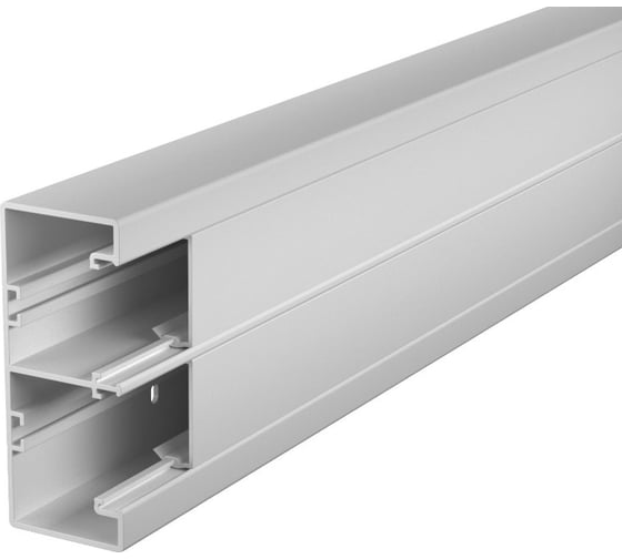 Кабельный канал OBO Bettermann Rapid 45-2, 53x130x2000 мм (с крышкой, для ЭУИ 45x45 мм Modul45) ПВХ, светло-серый RAL 7035 6113202 1