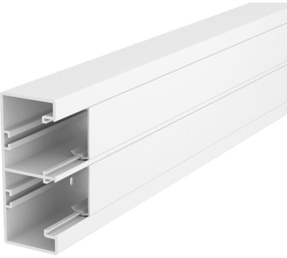 Кабельный канал OBO Bettermann Rapid 45-2, 53x130x2000 мм (с крышкой, для ЭУИ 45x45 мм Modul45) ПВХ, белый 6113200 1
