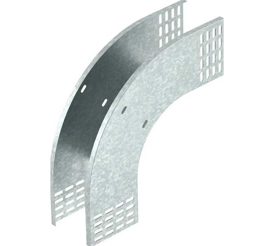 Секция угловая 90 внешняя OBO Bettermann RBV 110 F FS, для листовых лотков, h=110 мм, B=100 мм, сталь, конвейерный цинк 7007350 1