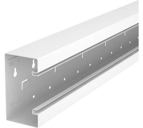 Кабельный канал OBO Bettermann Rapid 80, 70x130x2000 мм (без крышки) сталь, белый 6277200