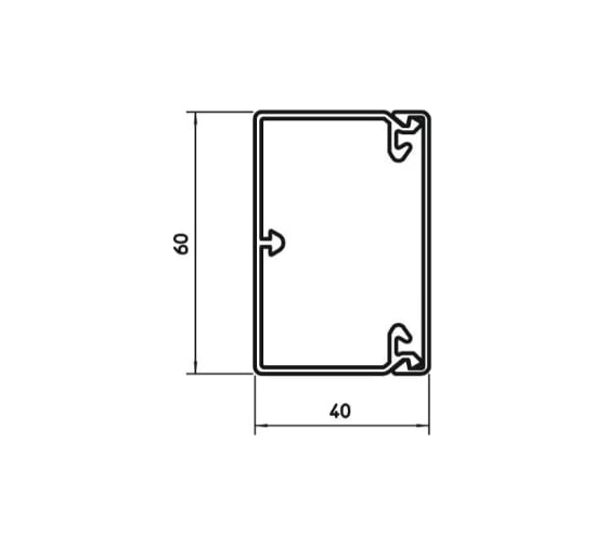 Кабельный канал OBO Bettermann WDK 40x60x2000 мм (мини-канал с крышкой) ПВХ, кремовый RAL 9001 6020887