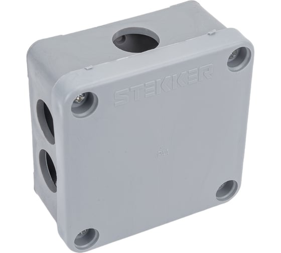 Разветвительная коробка Stekker EBX10-37-44 IP44, 7 вводов, светло-серая КЭМ 5-10-7 П 39252