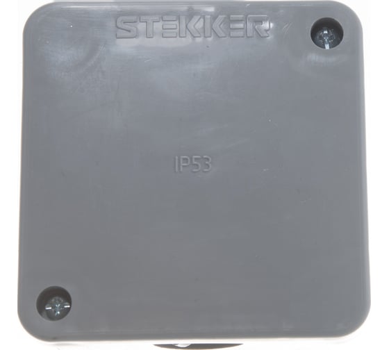 Разветвительная коробка Stekker EBX10-34-44 IP53, 4 ввода, светло-серая КЭМ 3-10-4 П 39251