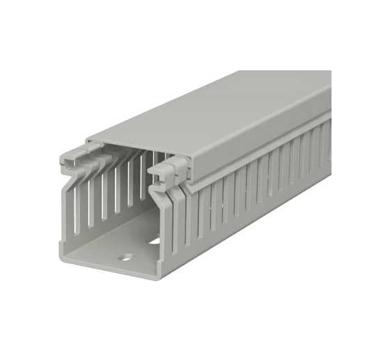 Кабельный канал перфорированный распределительный OBO Bettermann LK4 40x40x2000 мм (перфокороб) ПВХ, серый RAL 7030 6178012