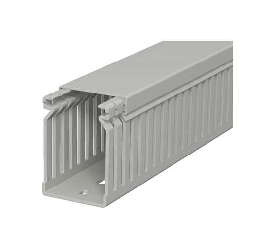 Кабельный канал перфорированный распределительный OBO Bettermann LK4 60x40x2000 мм (перфокороб) ПВХ, серый RAL 7030 6178031