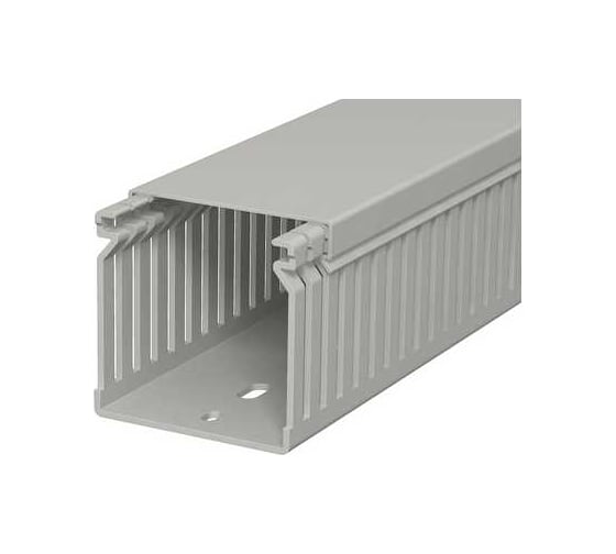 Кабельный канал перфорированный распределительный OBO Bettermann LK4 60x60x2000 мм (перфокороб) ПВХ, серый RAL 7030 6178033 1