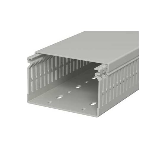 Кабельный канал перфорированный распределительный OBO Bettermann LK4 N 60x100x2000 мм (перфокороб) ПВХ, серый RAL 7030 6178211