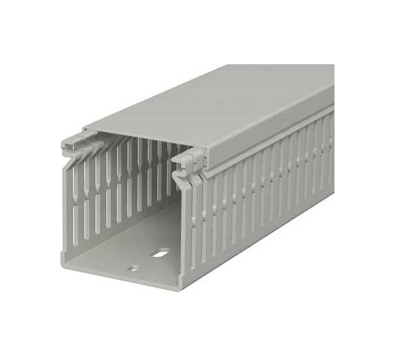Кабельный канал перфорированный распределительный OBO Bettermann LK4 N 60x60x2000 мм (перфокороб) ПВХ, серый RAL 7030 6178207