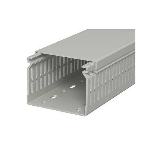 Кабельный канал перфорированный распределительный OBO Bettermann LK4 N 60x80x2000 мм (перфокороб) ПВХ, серый RAL 7030 6178209