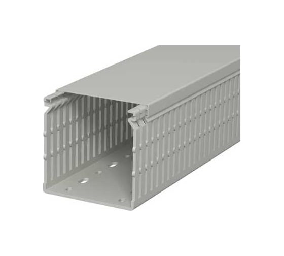Кабельный канал перфорированный распределительный OBO Bettermann LK4 N 80x80x2000 мм (перфокороб) ПВХ, серый RAL 7030 6178231 1
