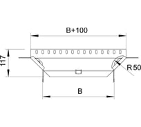 Секция Т/Х-образная для листовых лотков OBO Bettermann RAA 620 FT, h=60 мм, B=200 мм, сталь, горячий цинк 7121210