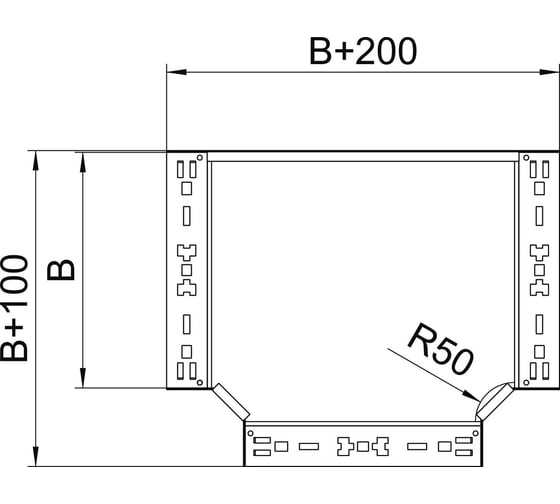 Т-образная секция OBO Bettermann 110x200 мм 6042034