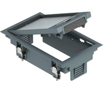 Лючок OBO Bettermann GES2U (универсальный) для 3 розеток Modul45 (для 1xUT3 арт. 7408723) полиамид, черный 7405120