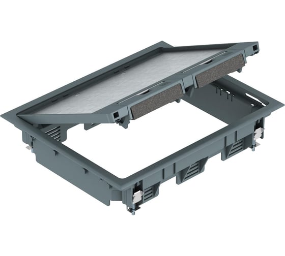 Лючок OBO Bettermann GES6U (универсальный) для 9 розеток Modul45 (для 3xUT3 арт. 7408723) полиамид, серый 7405308
