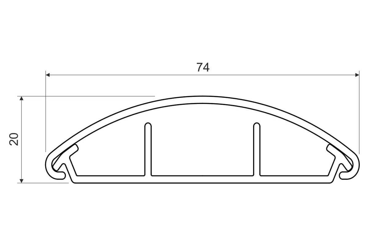 Д0714 короб lhd 20x20 hd 20х20мм 1 канал белый kopos kolin