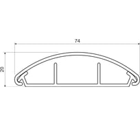 Кабель канал напольный полукруглый самоклеющийся