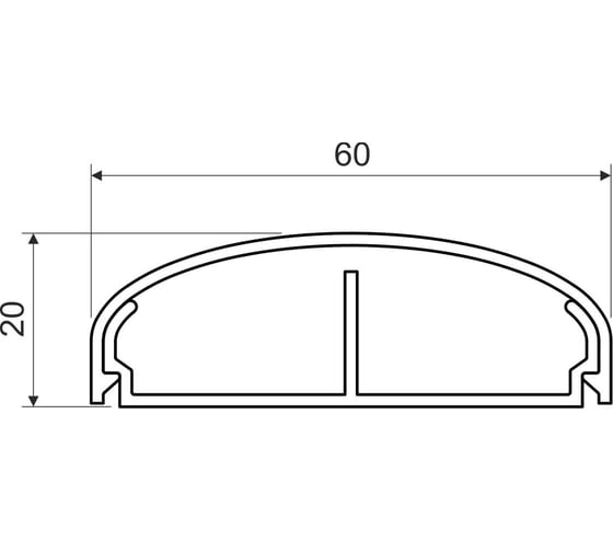 Кабельный канал KOPOS 60х20 ELEGАNT 2 метра LE 60_HD
