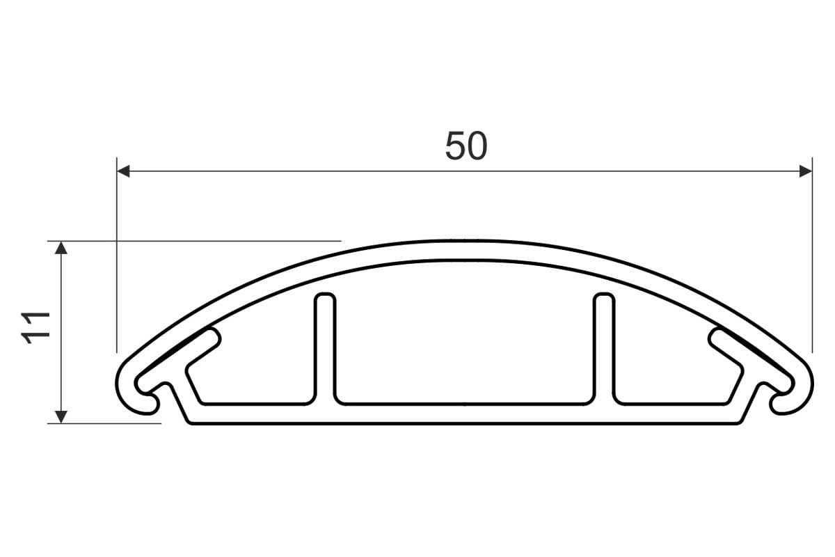 Кабель канал напольный 50х12