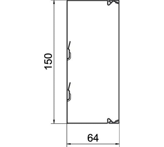 Металлический кабельный канал LKM OBO Bettermann 60x150x2000 мм, сталь белый 6248640