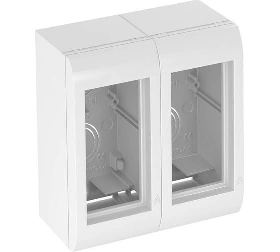 Корпус накладной для монтажа 4 ЭУИ серии Modul45 OBO Bettermann Modalnet (45x45 мм), 120x130x64 мм (базовая конфигурация) белый 6109900 1