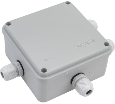 Приборная коробка GREENEL наружного монтажа 100х100х50мм с PG9 IP55 GE41330