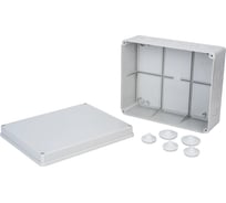 Коробка приборная распаечная для наружного монтажа Greenel 240х195х97мм IP44 серая GE41271