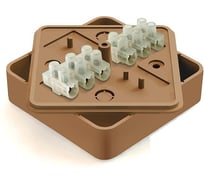 Распределительная коробка GREENEL с клеммной колодкой 75х75х20мм ОРЕХ GE41212-14