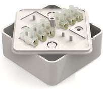 Коробка распределительная Greenel с клеммной колодкой 75х75х28мм, Белая GE41216-01