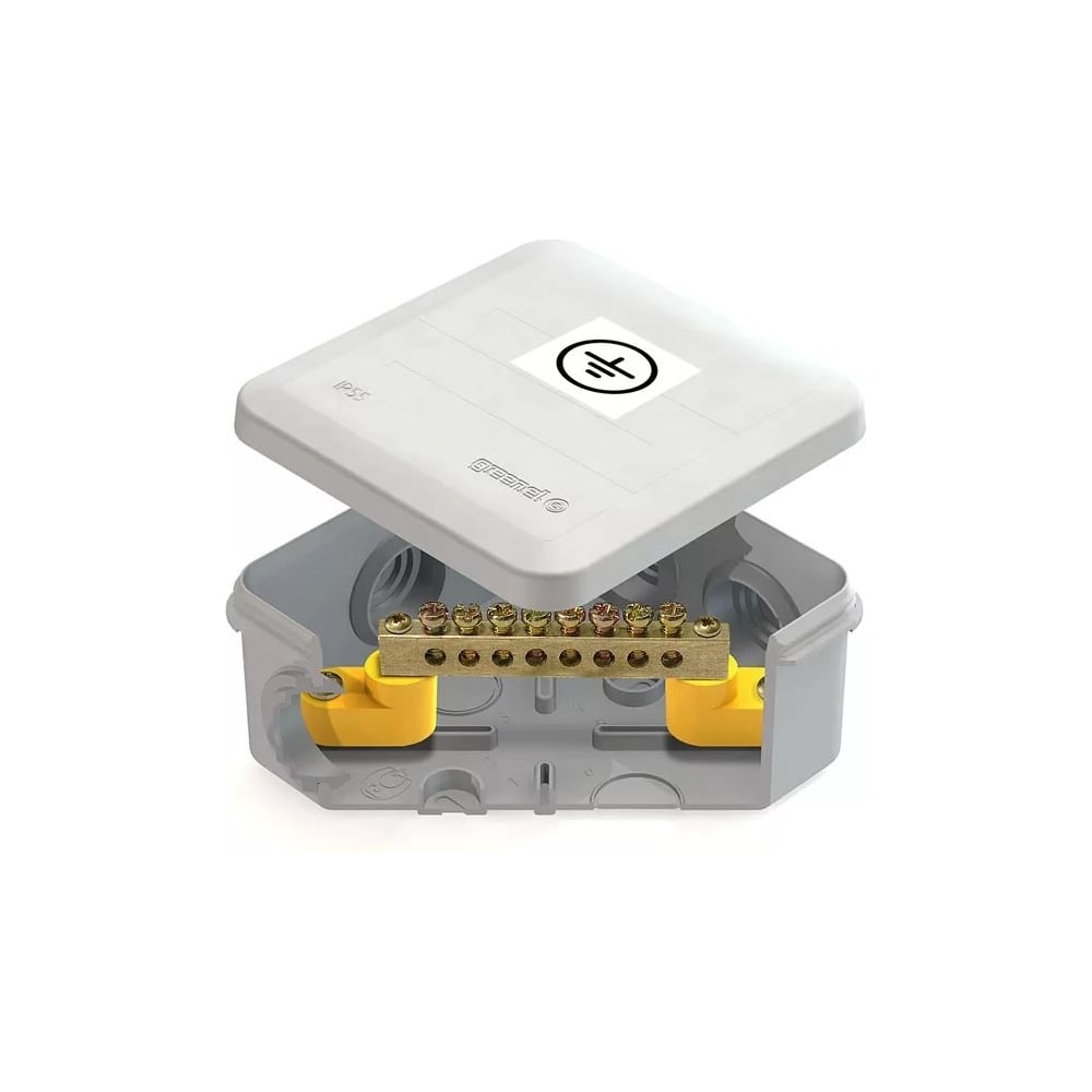 Коробка уравнивания потенциалов GREENEL 100х100х50мм с шиной GE41361 ...