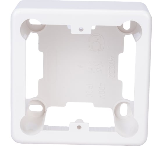Установочная коробка GREENEL 1-местная 85х85х42 БЕЛАЯ GE40232-01