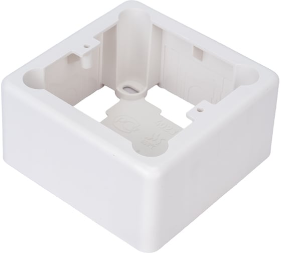 Установочная коробка GREENEL 1-местная 85х85х42 БЕЛАЯ GE40232-01