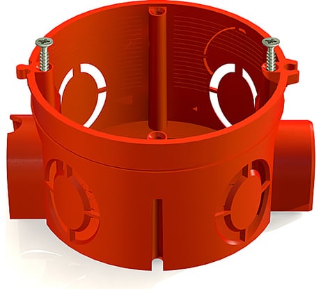 Коробка установочная Greenel (300шт) D68х42 для внутреннего монтажа, КРАСНАЯ GE40010-06