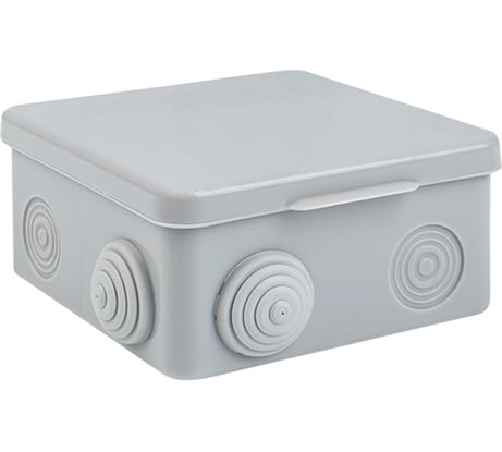 Распределительная коробка EKF КМР-030-031 с крышкой, наружная, 80х80х50 7 мембранных вводов, IP54 розничный стикер plc-kmr-030-031-r