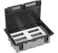 Люк в пол Simon, на 6 S-модулей, 12 модулей К45, глубина 70-100мм, бетон, графит SF670-14