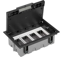 Люк в пол Simon, на 4 S-модуля, 8 модулей К45, глубина 70-100мм, графит SF470-14