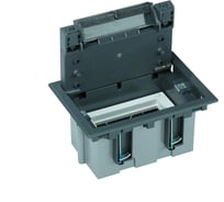 Люк в пол Simon, на 1 S-модуль, 2 модуля К45, глубина 90-120мм, в фальшпол, серый SF110-1