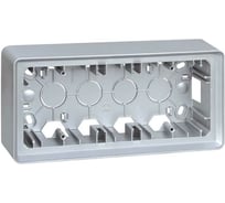 Монтажная коробка для накладного монтажа Simon, 3 поста, S82 Detail, алюминий 8200770-093
