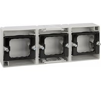 Основание под 3-местную рамку Simon, IP55, 236*84*33мм, S44 Aqua, серый 4400765-35