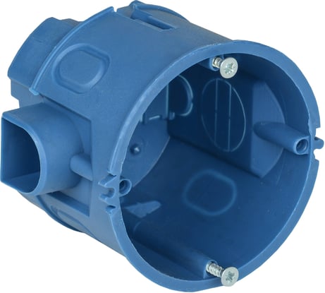 Установочная коробка IEK С D=68x60мм для твердых стен, с саморезами и стыковочными узлами UKT10-068-060-000-A-S-UO