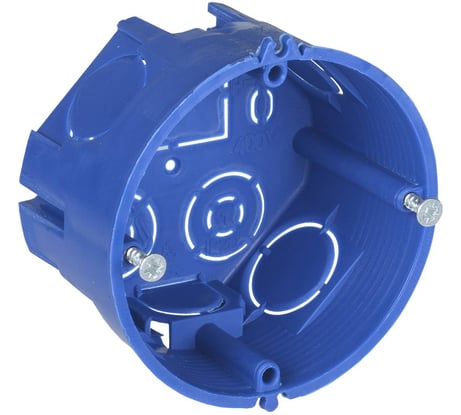 Установочная коробка IEK С3 D=68х40мм для твердых стен, с саморезами, оптовая упаковка UKT10-068-040-000-A-N-UO