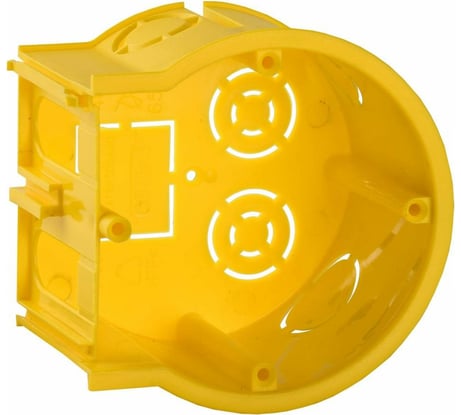 Установочная коробка IEK С3 d68x45мм для твердых стен, сборная, оконечная, оптовая упаковка UKT10-068-045-000-K1-N-UO