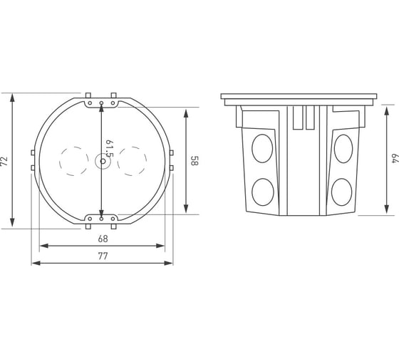 Монтажная коробка Arlight RMB-1S 1шт 044895