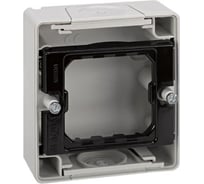 Основание под 1-местную рамку Simon, IP55, открытый монтаж, 75х84х33мм, S44 Aqua, серый 4400751-035