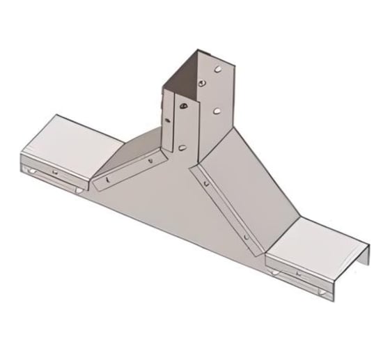 Отвод лотковый ОЛ АО "КЗЭМИ" 200x100 УТ1,5, оцинкованный лист S1,5 П0000005895 1
