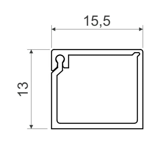 Кабельный канал магистральный с открывающейся крышкой KOPOS LZ 15x12 (HС10) комплект 10 м LZ 15X12_HC10