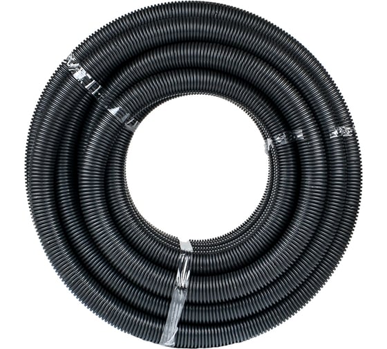 Гофрированная труба EKF FRHF, с зондом, d40 мм, черная Plast PROxima FRHF-40