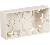 Коробка для наружного монтажа Simon на 2 поста, слоновая кость 10 1590752-031