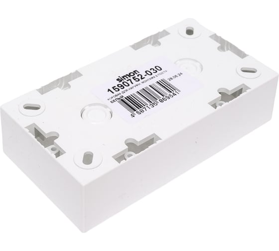 Коробка для наружного монтажа Simon на 2 поста, белый 10 1590752-030