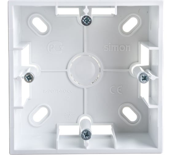 Коробка для наружного монтажа Simon на 1 пост, белый 20 1590751-030